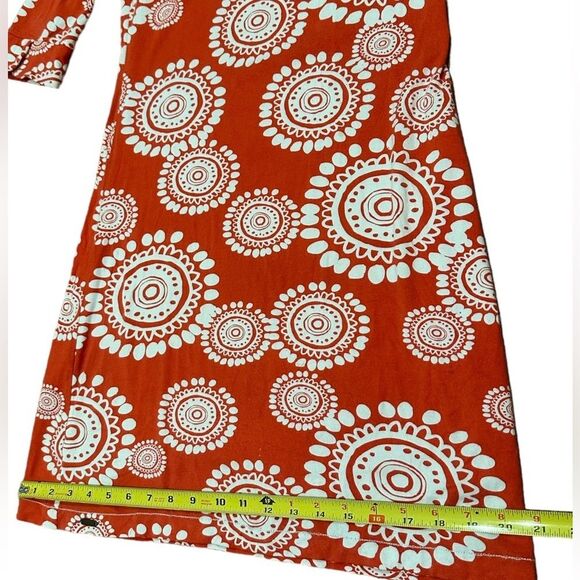 Hatley Dress. Geometric Red & White- size Small Petite - Picture 6 of 12